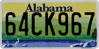 AL license plate 64CK967