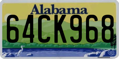 AL license plate 64CK968