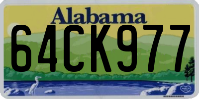AL license plate 64CK977