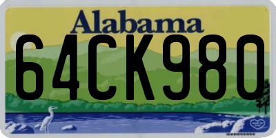 AL license plate 64CK980