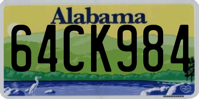 AL license plate 64CK984
