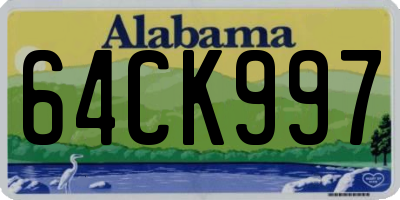 AL license plate 64CK997