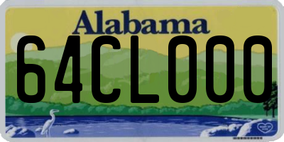 AL license plate 64CL000
