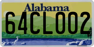 AL license plate 64CL002