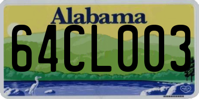 AL license plate 64CL003