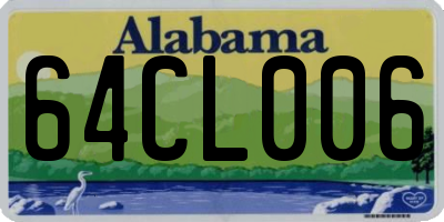 AL license plate 64CL006