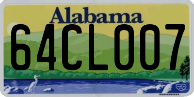 AL license plate 64CL007