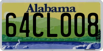 AL license plate 64CL008