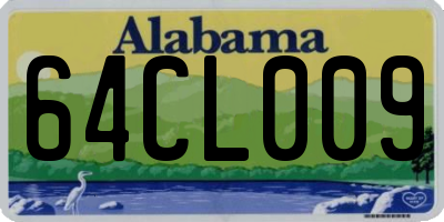 AL license plate 64CL009