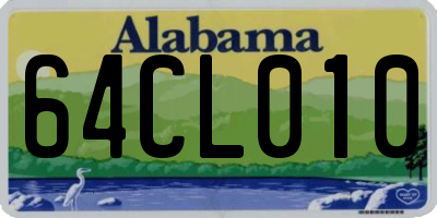 AL license plate 64CL010