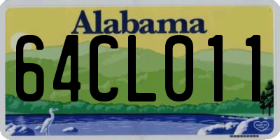 AL license plate 64CL011