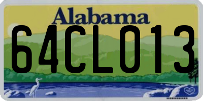 AL license plate 64CL013