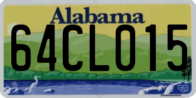 AL license plate 64CL015