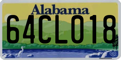 AL license plate 64CL018