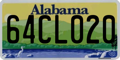 AL license plate 64CL020