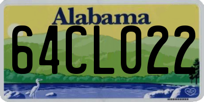 AL license plate 64CL022