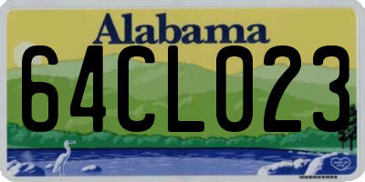 AL license plate 64CL023