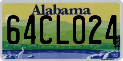 AL license plate 64CL024