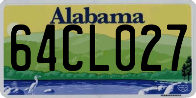 AL license plate 64CL027