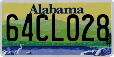 AL license plate 64CL028