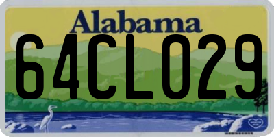 AL license plate 64CL029