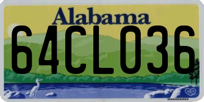 AL license plate 64CL036