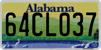 AL license plate 64CL037