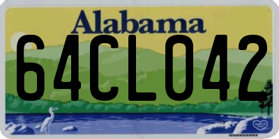 AL license plate 64CL042