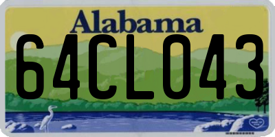 AL license plate 64CL043