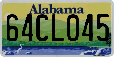 AL license plate 64CL045