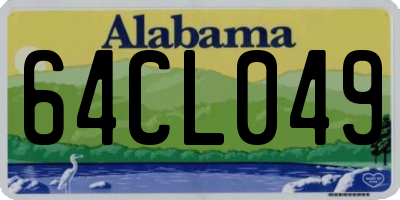 AL license plate 64CL049