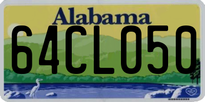 AL license plate 64CL050