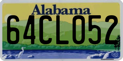 AL license plate 64CL052