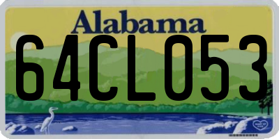 AL license plate 64CL053