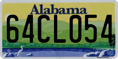 AL license plate 64CL054