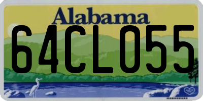 AL license plate 64CL055