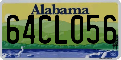 AL license plate 64CL056