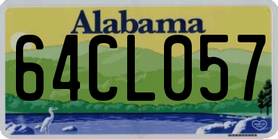 AL license plate 64CL057