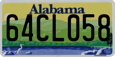 AL license plate 64CL058