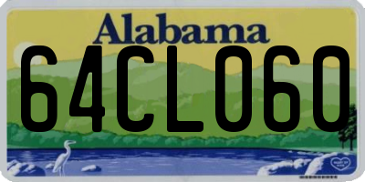 AL license plate 64CL060