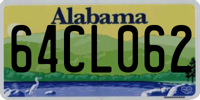 AL license plate 64CL062