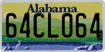 AL license plate 64CL064