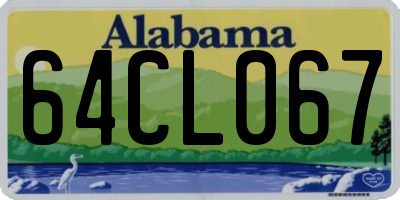 AL license plate 64CL067