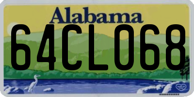 AL license plate 64CL068