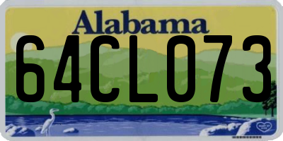 AL license plate 64CL073