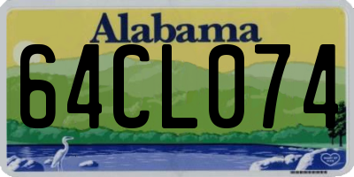 AL license plate 64CL074
