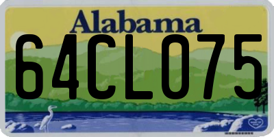 AL license plate 64CL075