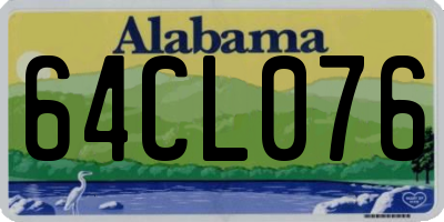 AL license plate 64CL076