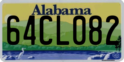 AL license plate 64CL082