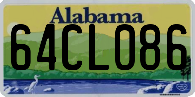 AL license plate 64CL086